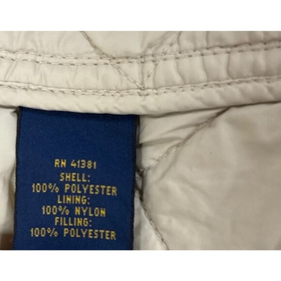 Polo Golf Ralph Lauren Beige Sleeveless Quilted Lightweight Vest Women's Small - Picture 13 of 16